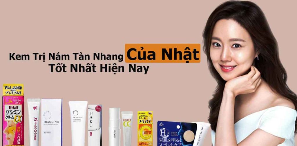 Các loại kem trị tàn nhang cao cấp của nhật