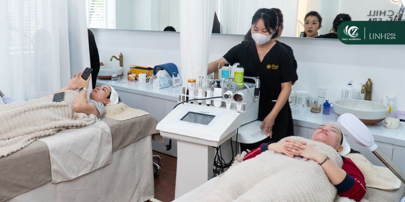 Thực hành dịch vụ peel và lăn phi kim tại cơ sở